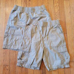 Boys Place 12 Husky Cargo Pockets Shorts Set Beige Tan Cotton